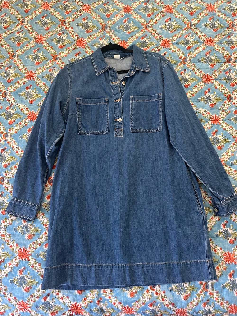 GAP Blue Denim Button-Up Dress